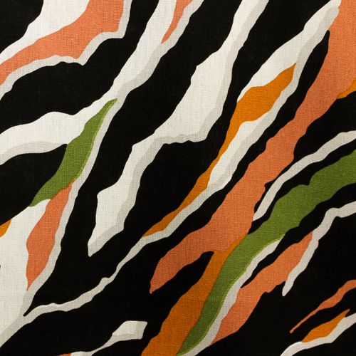 Viscose linnen multicolor met zebraprint